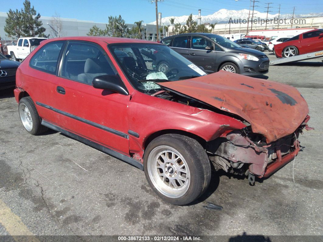 1996 Honda Civic Cx Красный vin: 2HGEJ6425TH127295