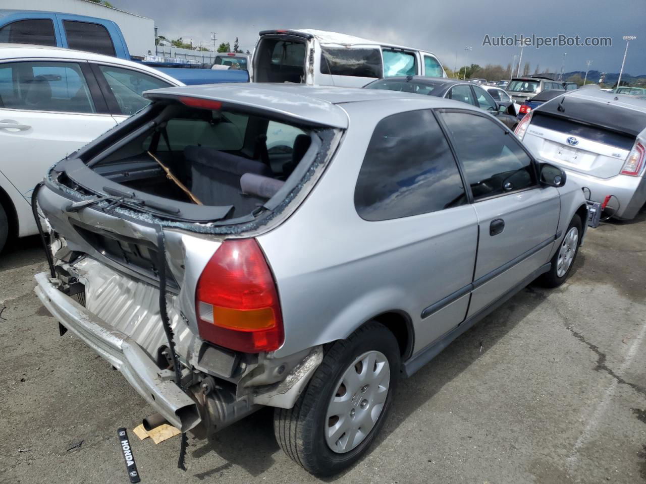 1998 Honda Civic Dx Серебряный vin: 2HGEJ6443WH116124