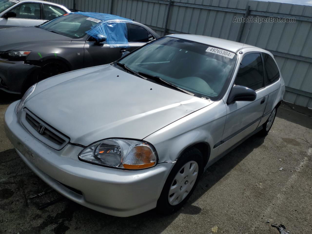 1998 Honda Civic Dx Серебряный vin: 2HGEJ6443WH116124