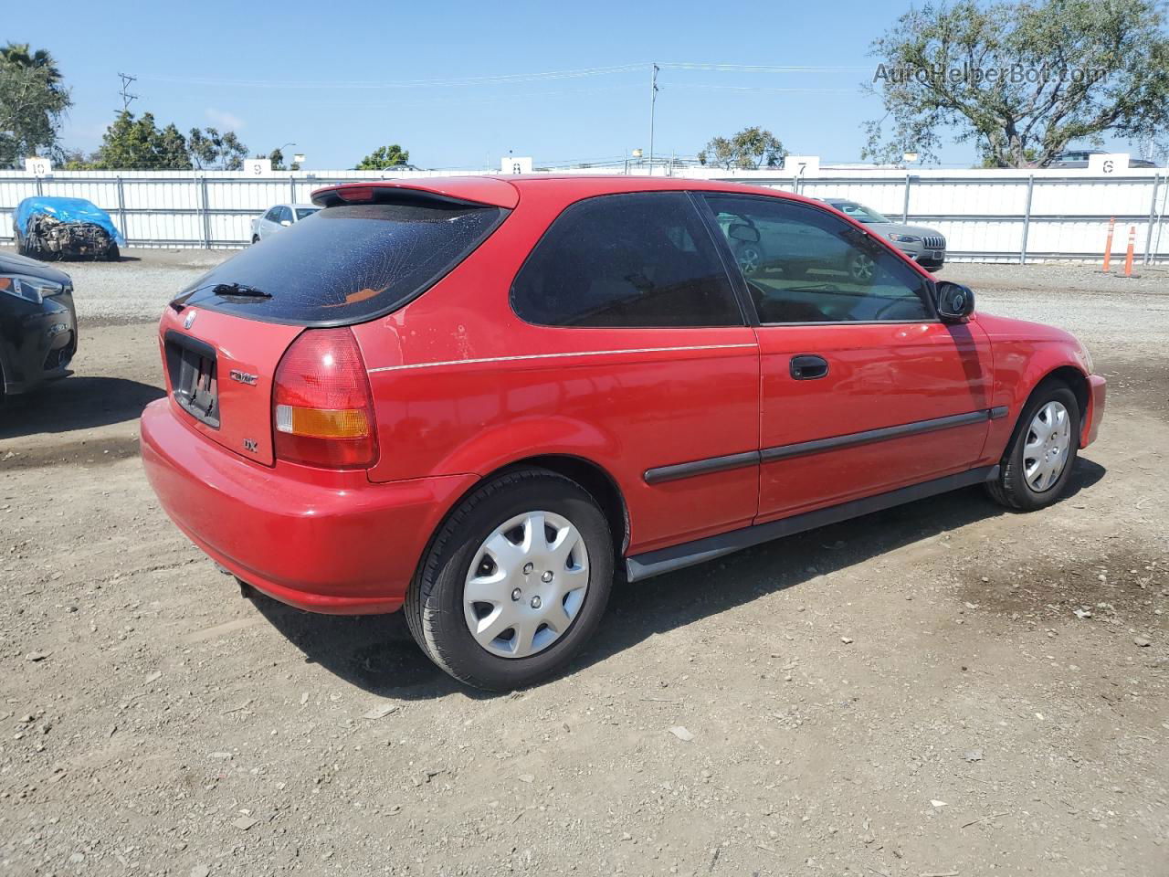 1998 Honda Civic Dx Красный vin: 2HGEJ6444WH115533