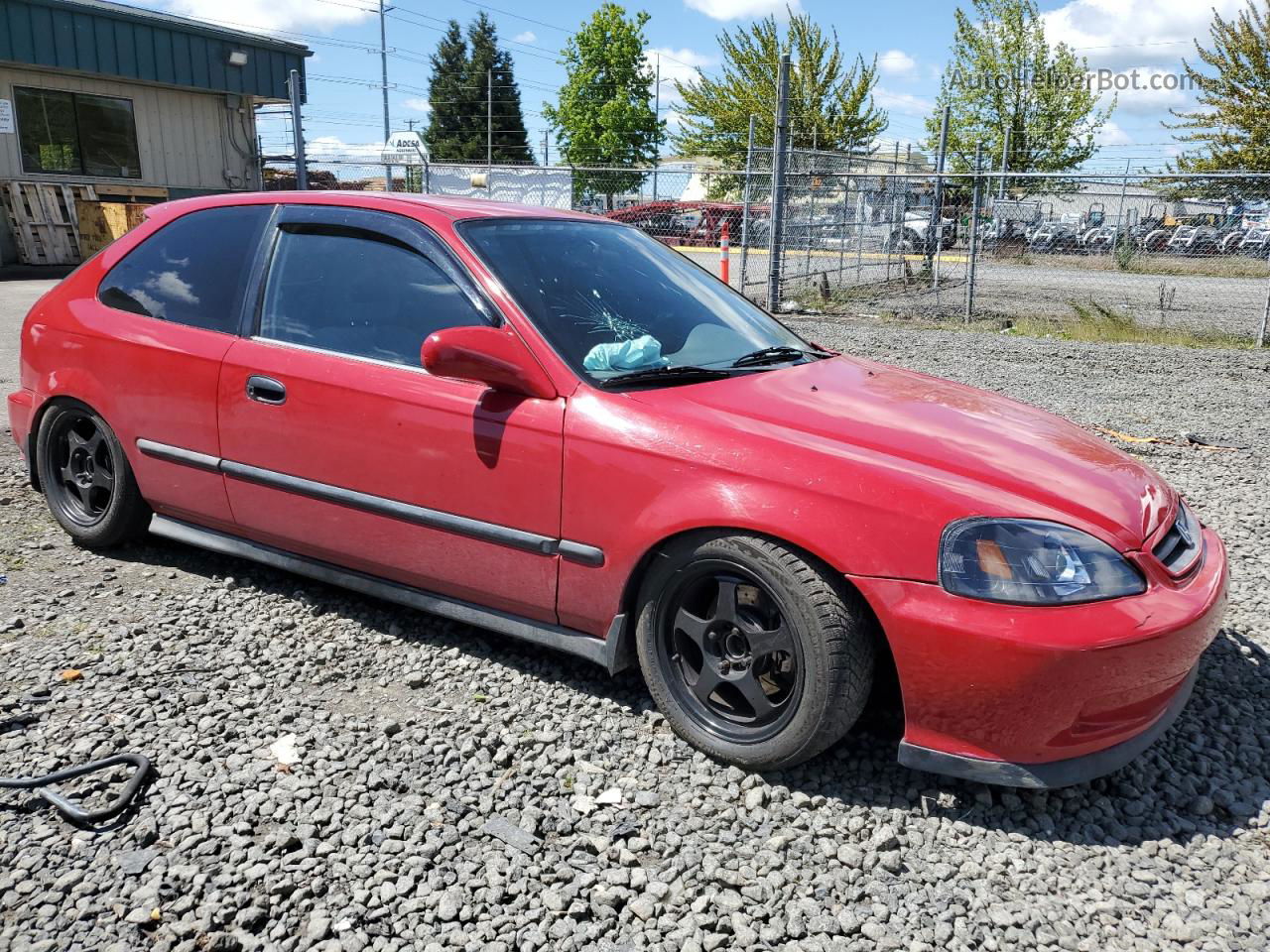 1996 Honda Civic Dx Red vin: 2HGEJ6448TH120780