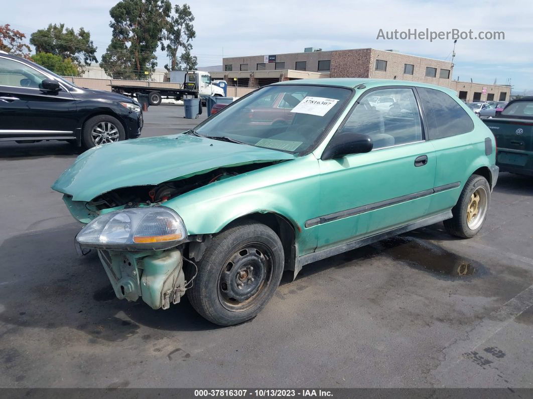 1996 Honda Civic Dx Green vin: 2HGEJ6449TH106094