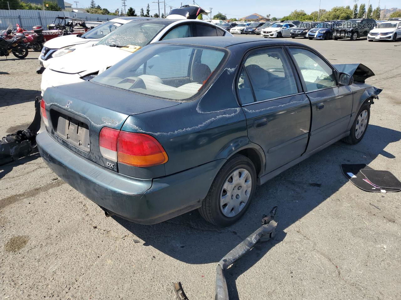 1998 Honda Civic Dx Green vin: 2HGEJ6527WH558093