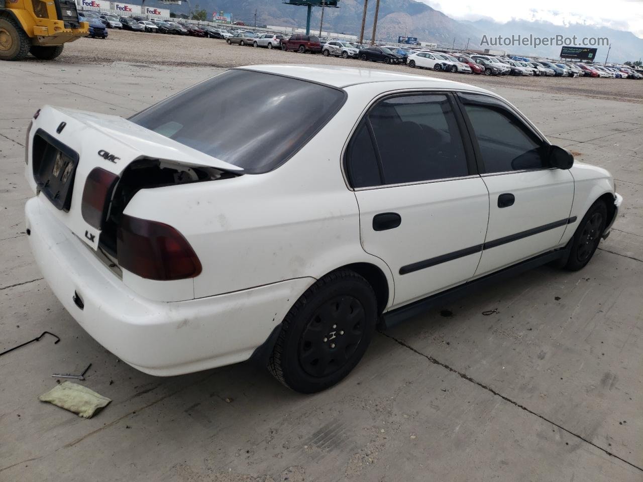 1998 Honda Civic Lx White vin: 2HGEJ6576WH574264