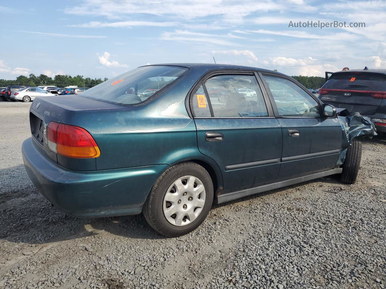 1998 Honda Civic Dx Green vin: 2HGEJ6621WH579200