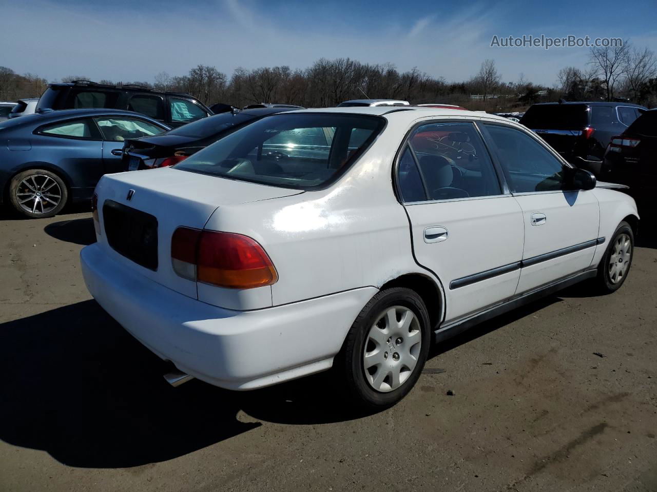 1998 Honda Civic Dx White vin: 2HGEJ6629WH545926