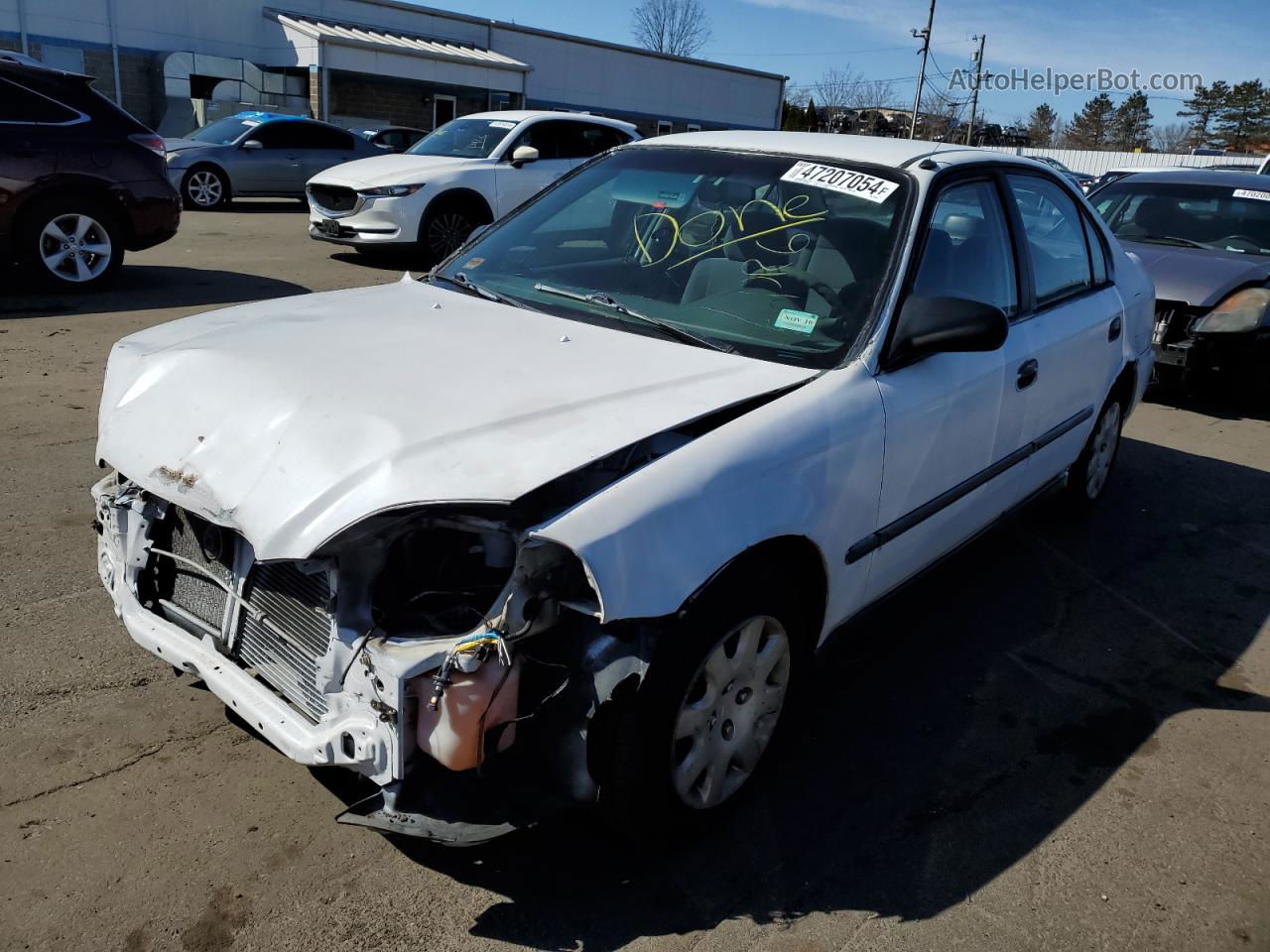 1998 Honda Civic Dx White vin: 2HGEJ6629WH545926