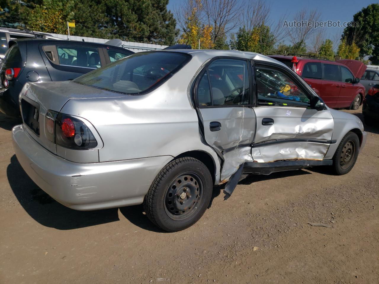 1998 Honda Civic Lx Silver vin: 2HGEJ6634WH908738