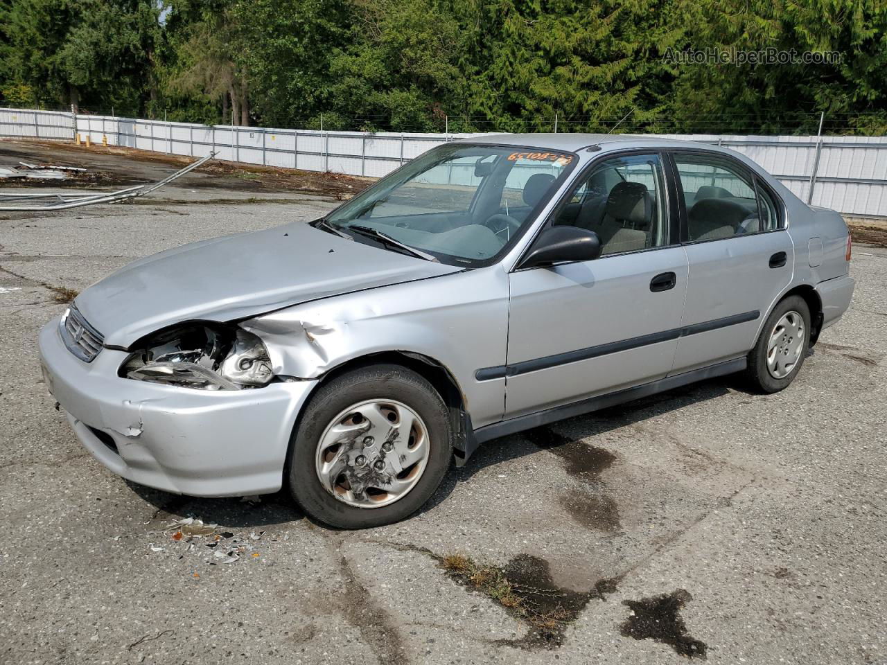 1996 Honda Civic Lx Silver vin: 2HGEJ6670TH521277