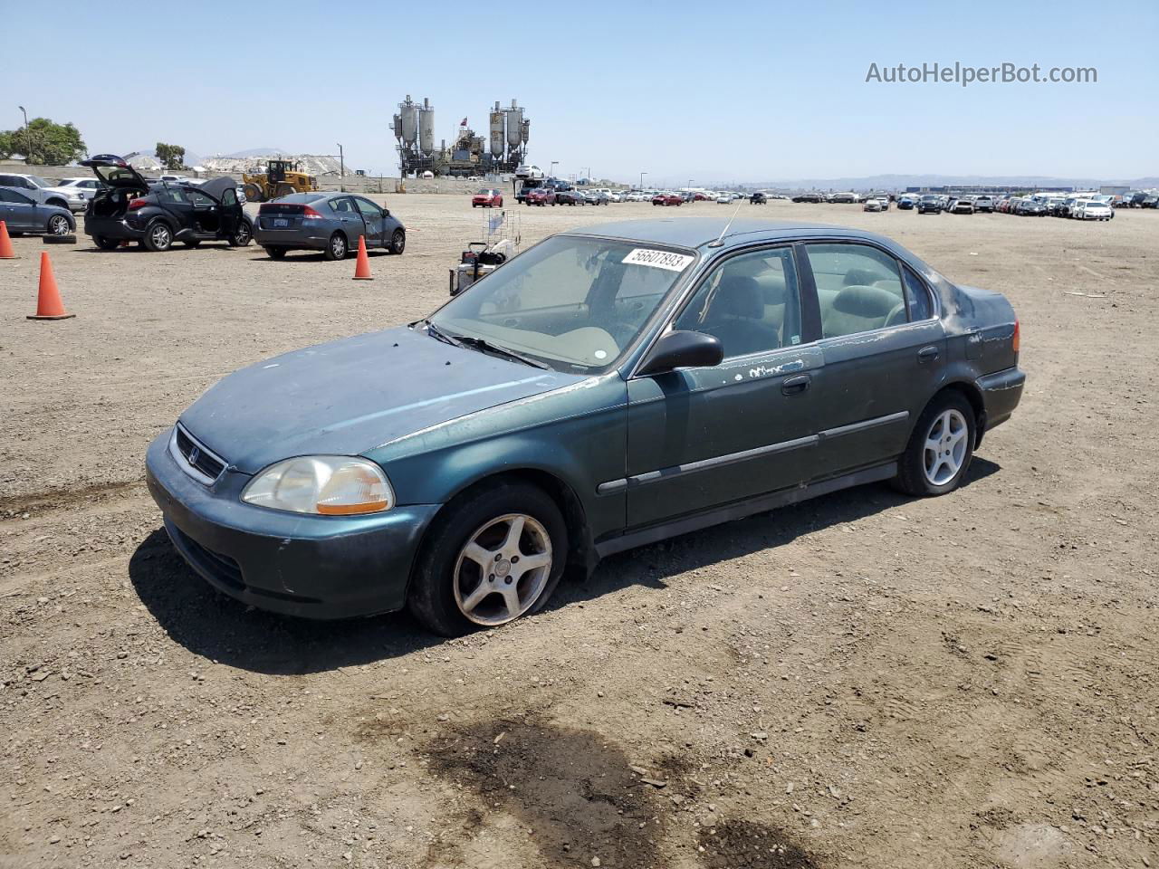 1998 Honda Civic Lx Green vin: 2HGEJ6670WH503138