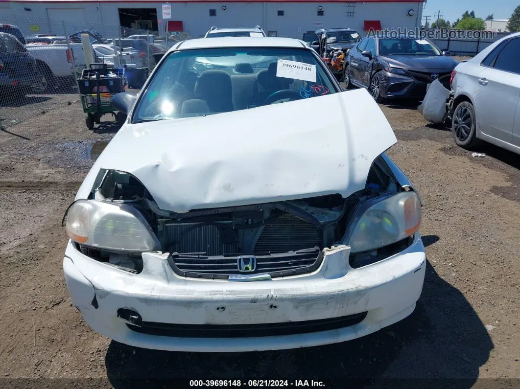 1998 Honda Civic Lx White vin: 2HGEJ6670WH524054