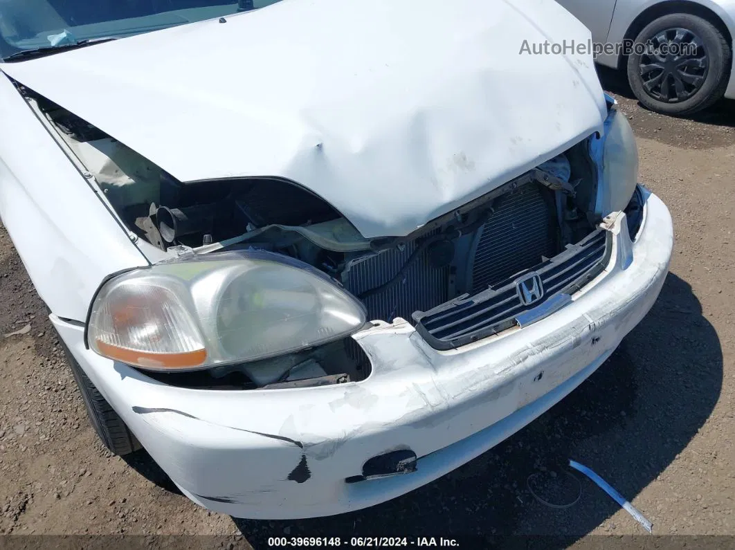 1998 Honda Civic Lx White vin: 2HGEJ6670WH524054