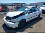 1998 Honda Civic Lx White vin: 2HGEJ6670WH524054