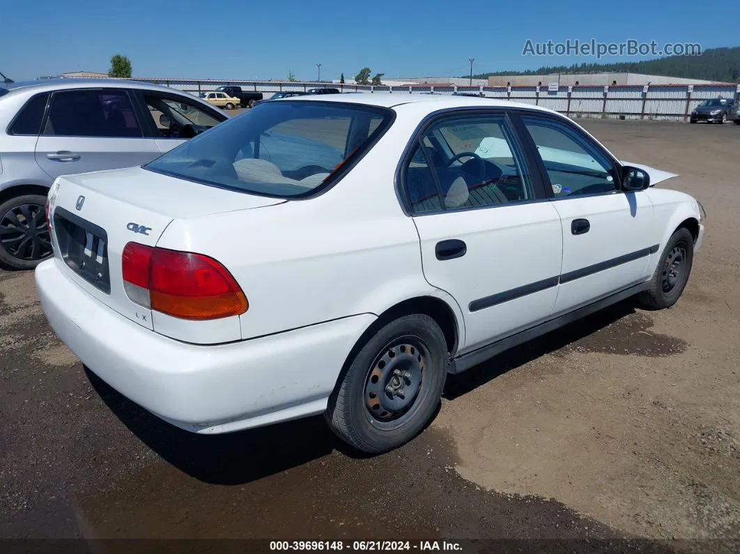 1998 Honda Civic Lx White vin: 2HGEJ6670WH524054