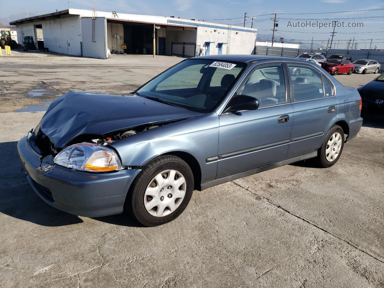 1998 Honda Civic Lx Blue vin: 2HGEJ6672WH523844