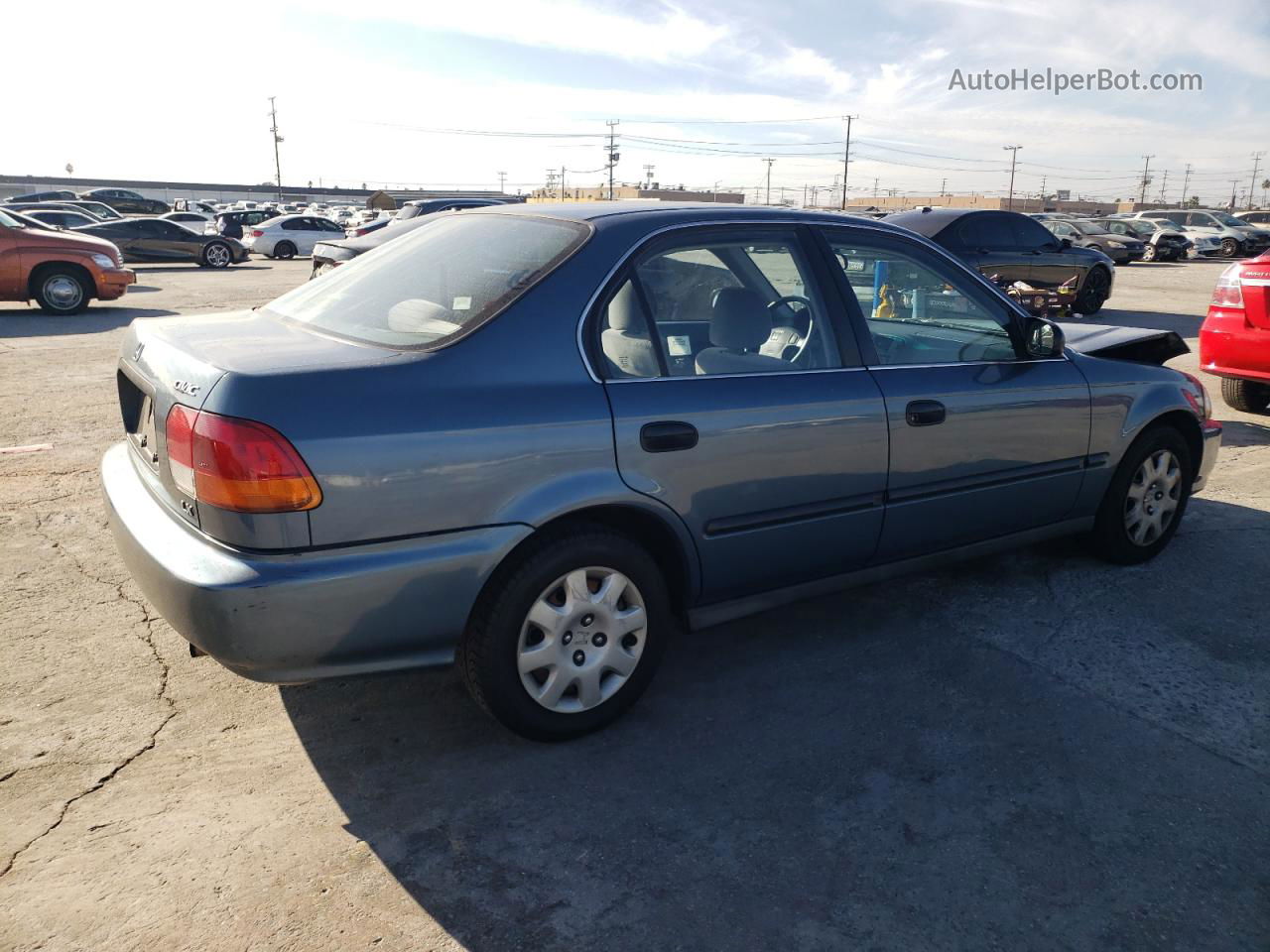 1998 Honda Civic Lx Blue vin: 2HGEJ6672WH523844