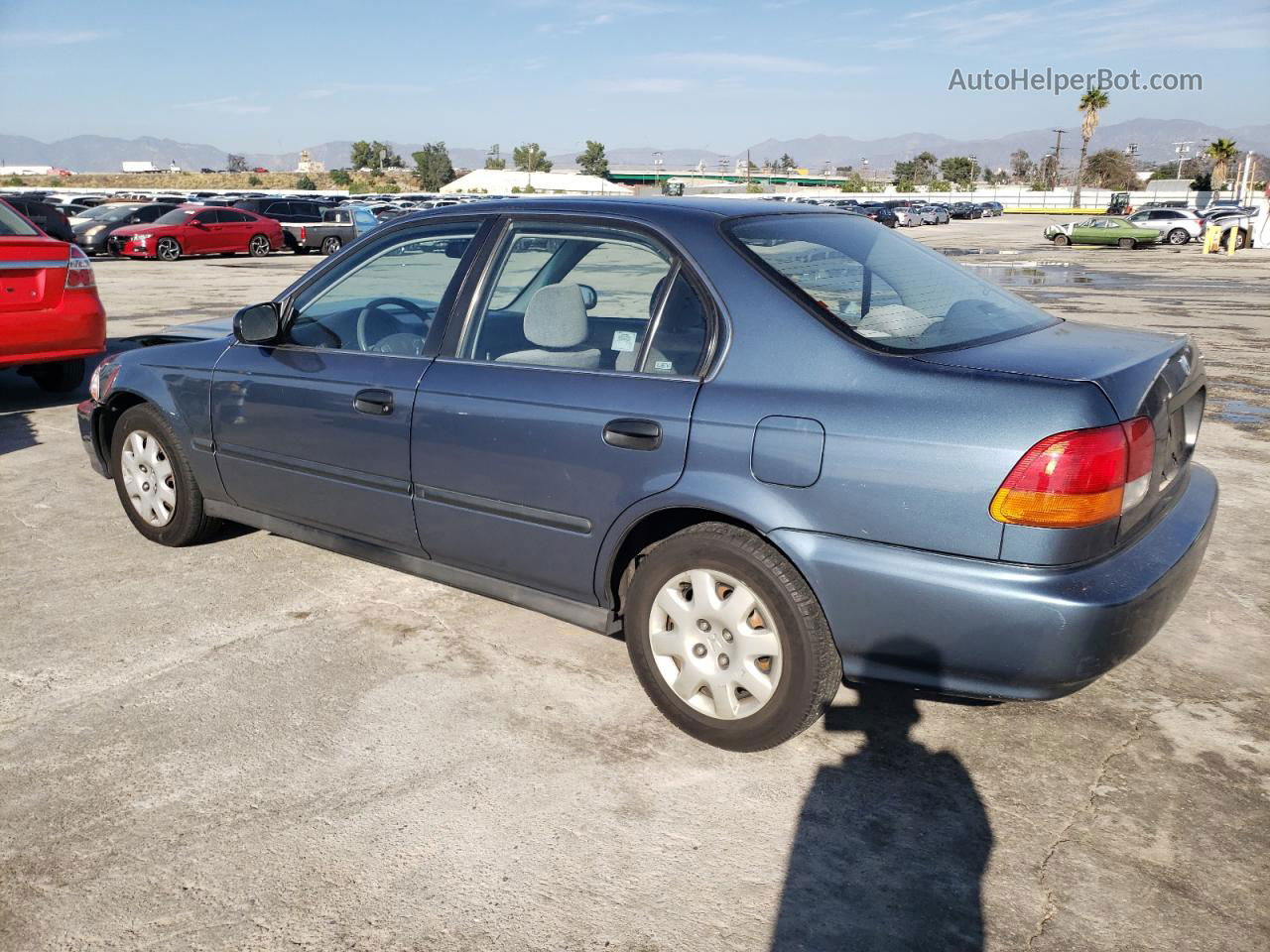 1998 Honda Civic Lx Blue vin: 2HGEJ6672WH523844