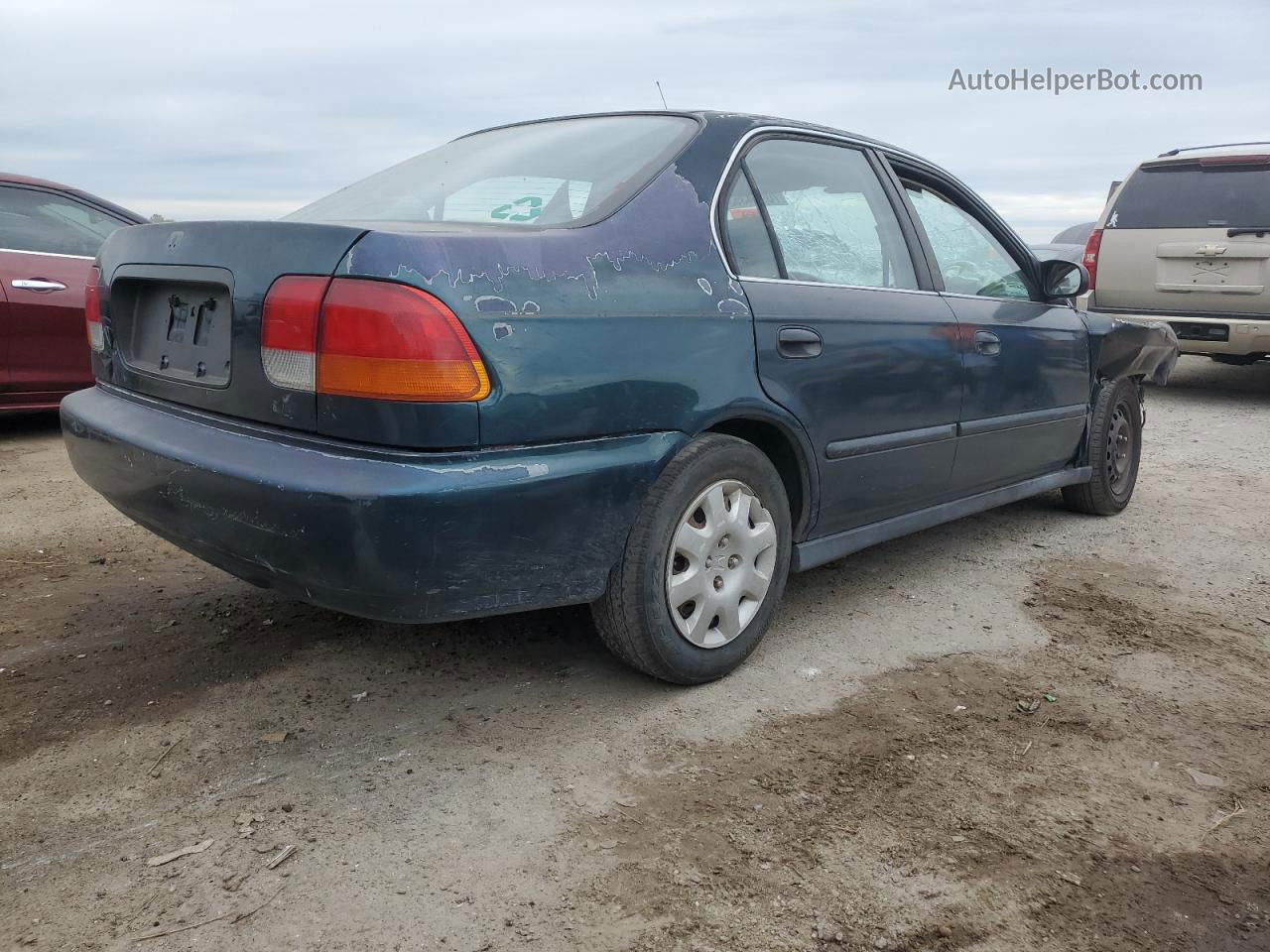 1998 Honda Civic Lx Green vin: 2HGEJ6673WH586760