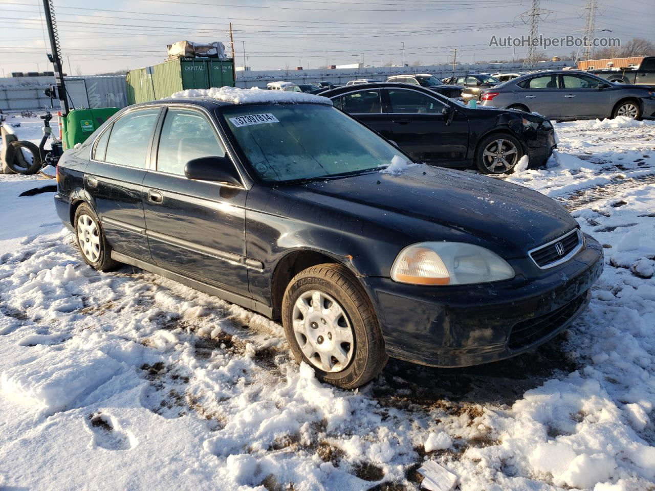 1998 Honda Civic Lx Черный vin: 2HGEJ6674WH512070