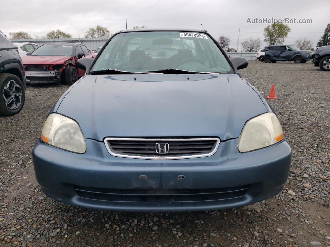 1998 Honda Civic Lx Blue vin: 2HGEJ6674WH512859