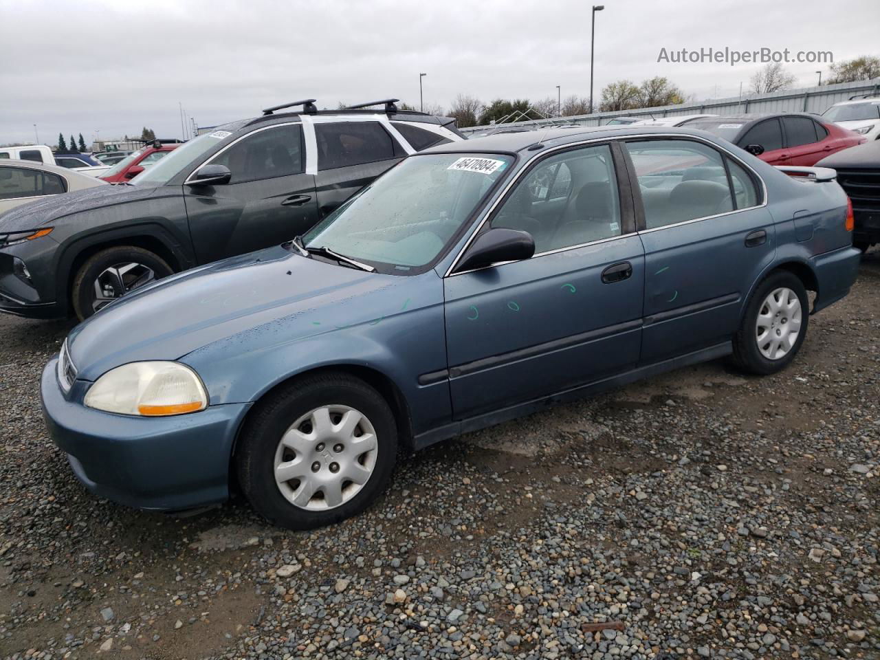 1998 Honda Civic Lx Blue vin: 2HGEJ6674WH512859