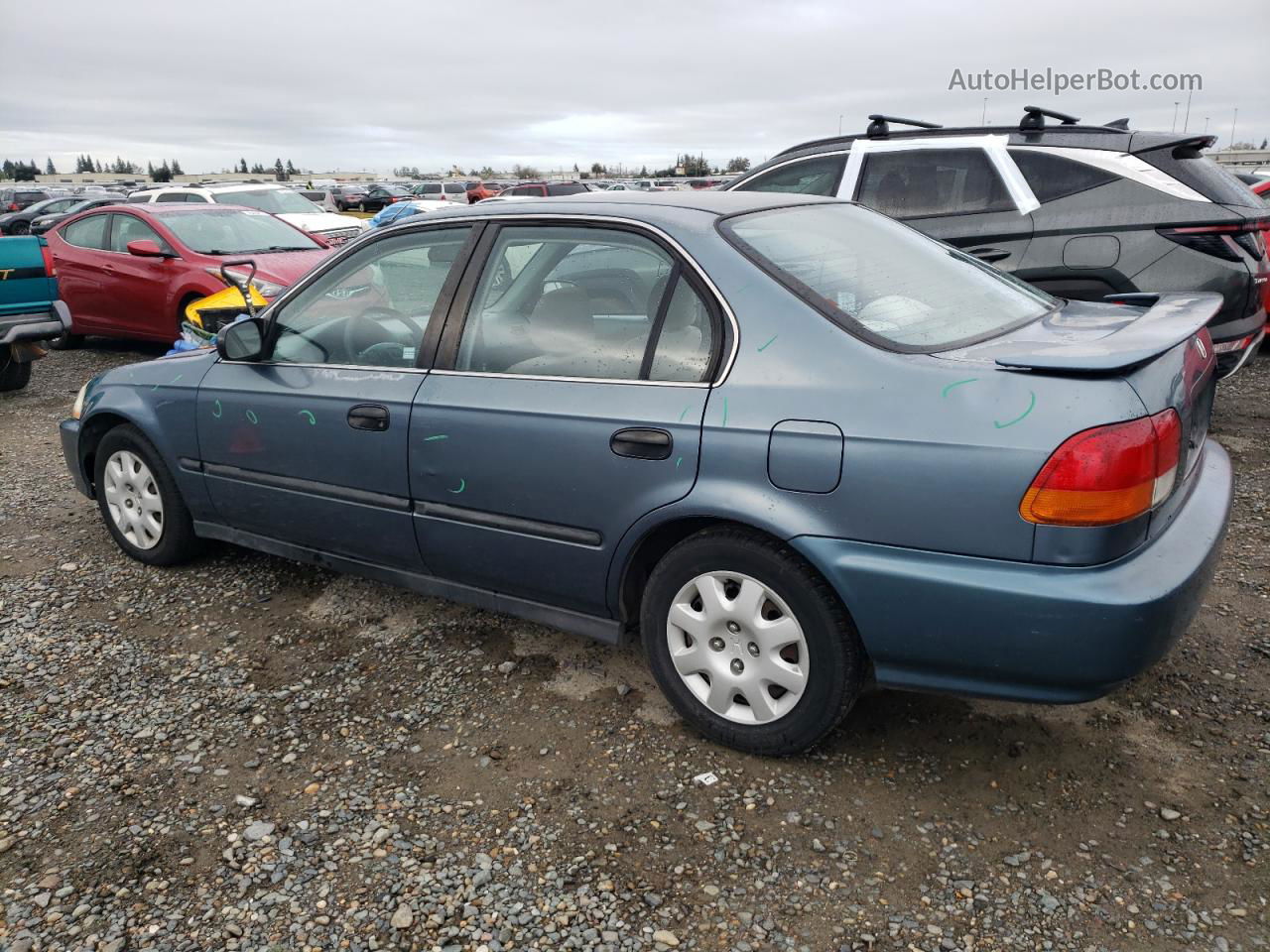 1998 Honda Civic Lx Blue vin: 2HGEJ6674WH512859