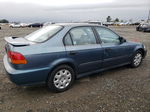 1998 Honda Civic Lx Blue vin: 2HGEJ6674WH512859