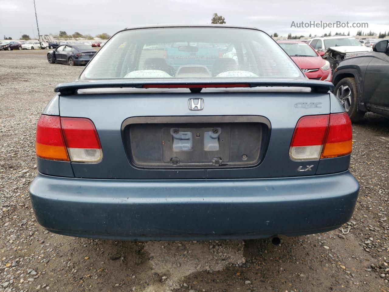 1998 Honda Civic Lx Blue vin: 2HGEJ6674WH512859