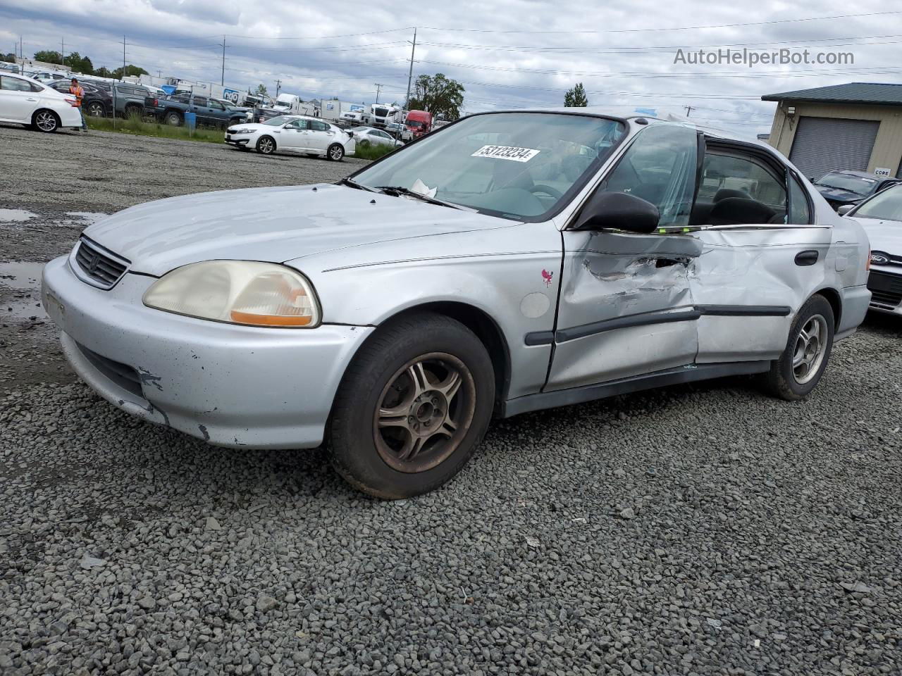 1998 Honda Civic Lx Silver vin: 2HGEJ6674WH621595