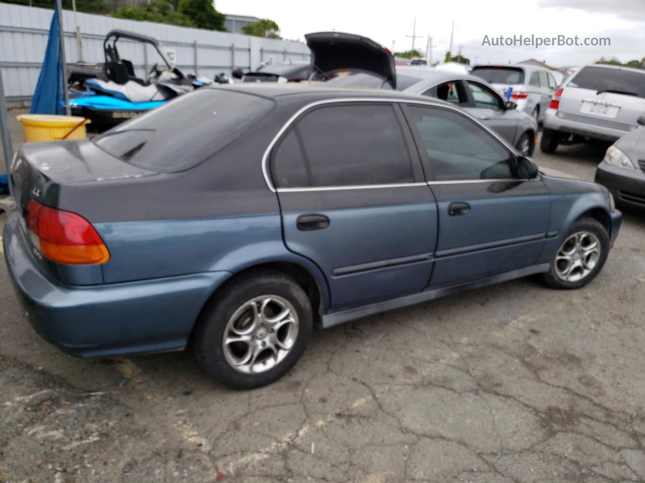 1998 Honda Civic Lx Black vin: 2HGEJ6675WH614980