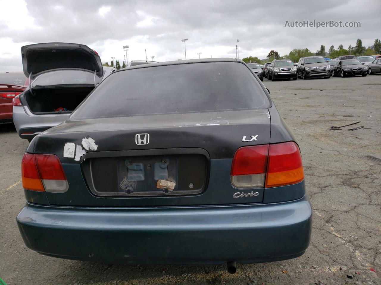 1998 Honda Civic Lx Black vin: 2HGEJ6675WH614980