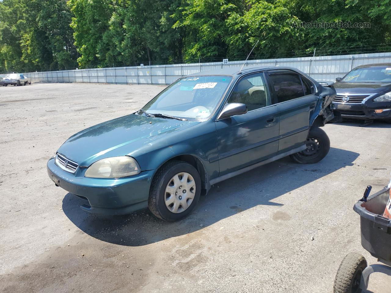 1998 Honda Civic Lx Green vin: 2HGEJ6676WH576059