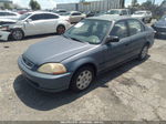 1998 Honda Civic Lx Light Blue vin: 2HGEJ6677WH595266