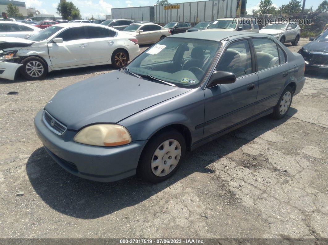 1998 Honda Civic Lx Светло-синий vin: 2HGEJ6677WH595266