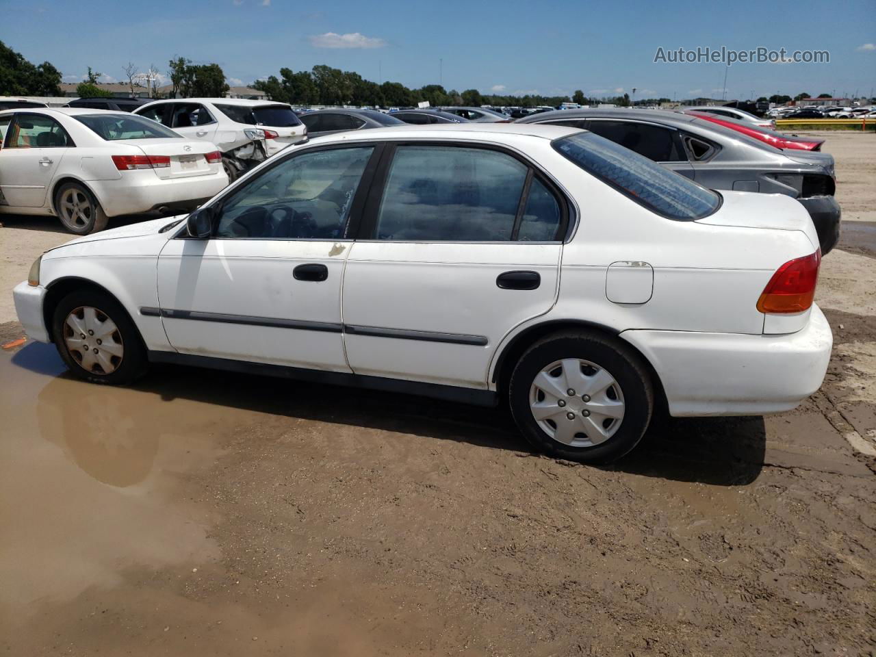 1998 Honda Civic Lx White vin: 2HGEJ6678WH629327