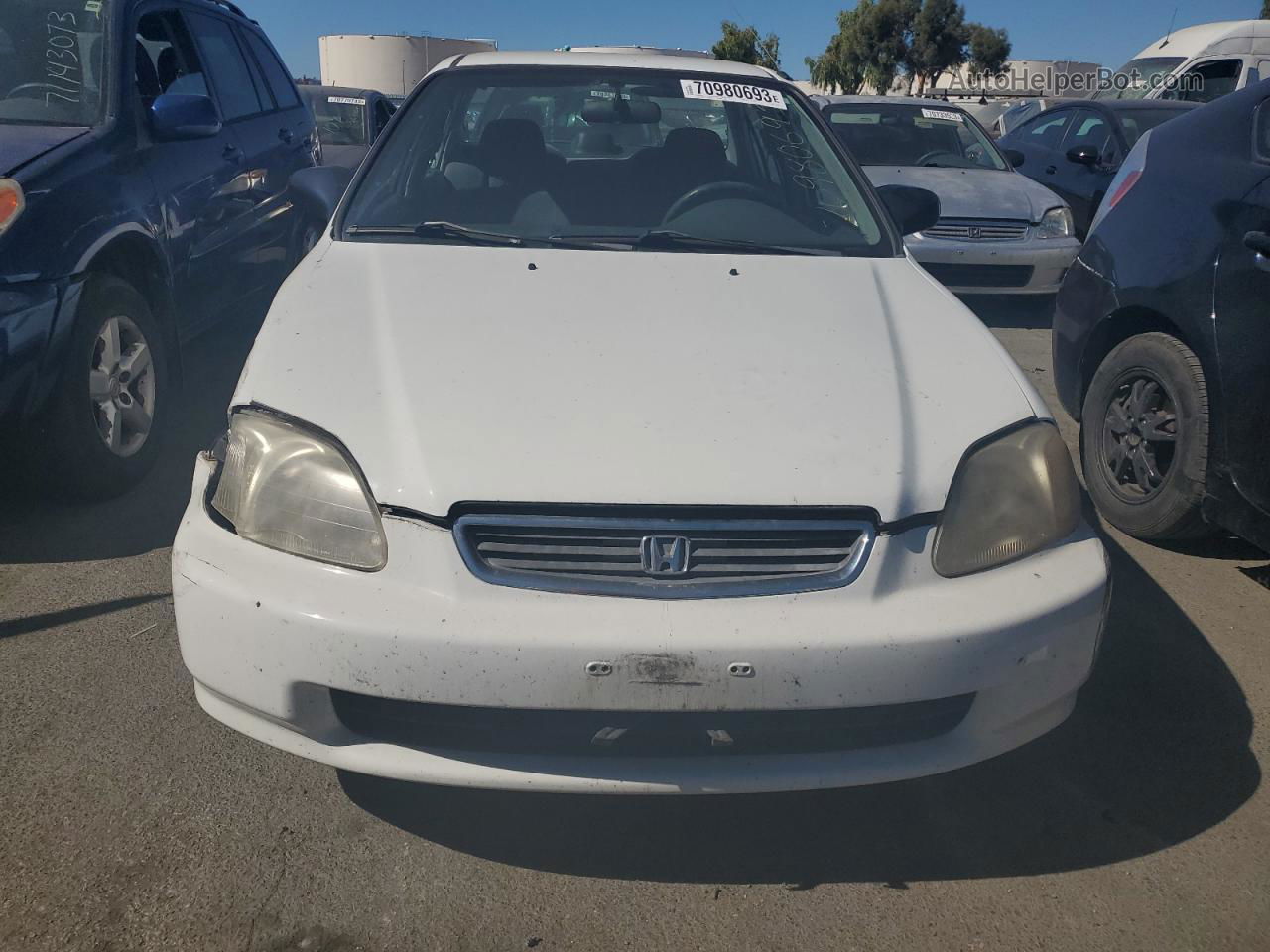 1998 Honda Civic Lx White vin: 2HGEJ667XWH573858