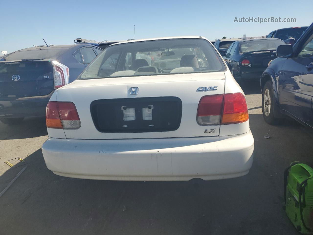 1998 Honda Civic Lx White vin: 2HGEJ667XWH573858