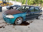 1998 Honda Civic Lx Teal vin: 2HGEJ667XWH604218