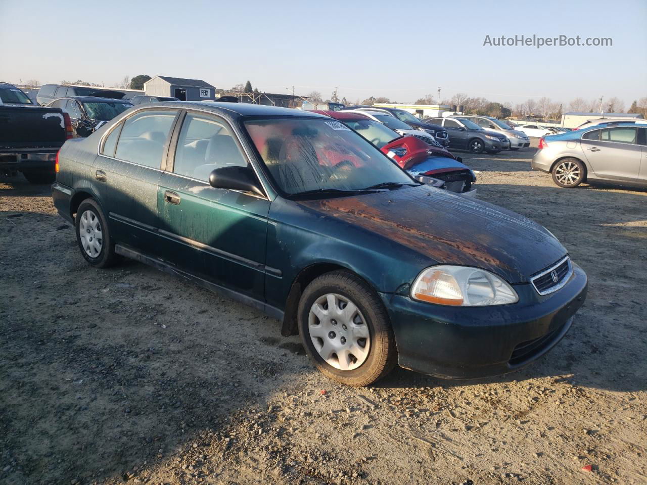 1998 Honda Civic Lx Green vin: 2HGEJ667XWH619852