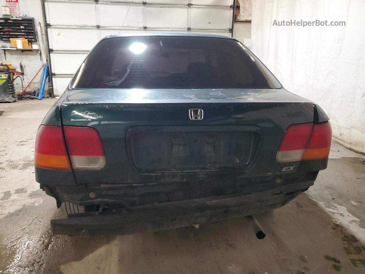 1998 Honda Civic Ex Зеленый vin: 2HGEJ8542WH538489