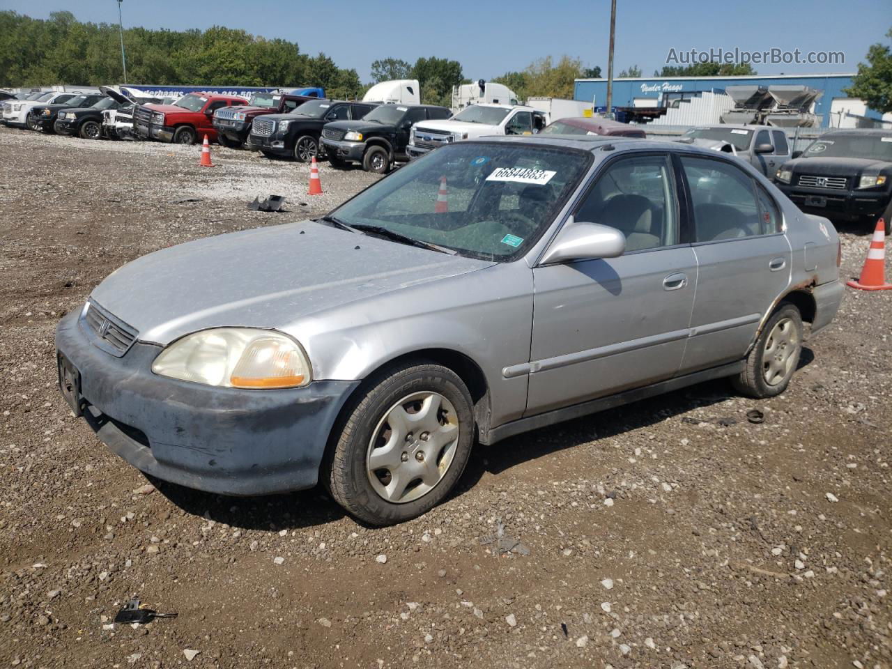 1998 Honda Civic Ex Silver vin: 2HGEJ8542WH566650