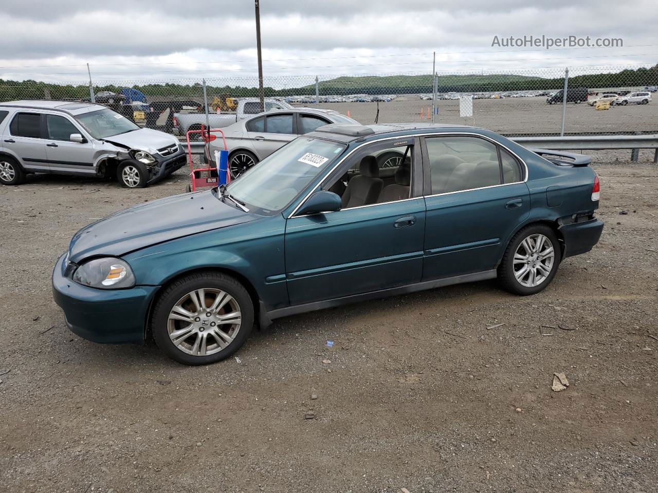 1996 Honda Civic Ex Зеленый vin: 2HGEJ8546TH544212