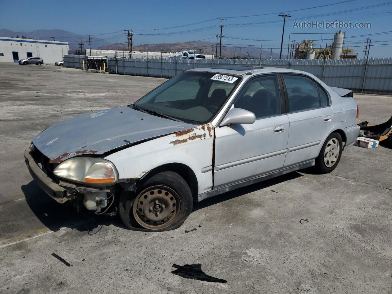 1996 Honda Civic Ex Silver vin: 2HGEJ864XTH507212