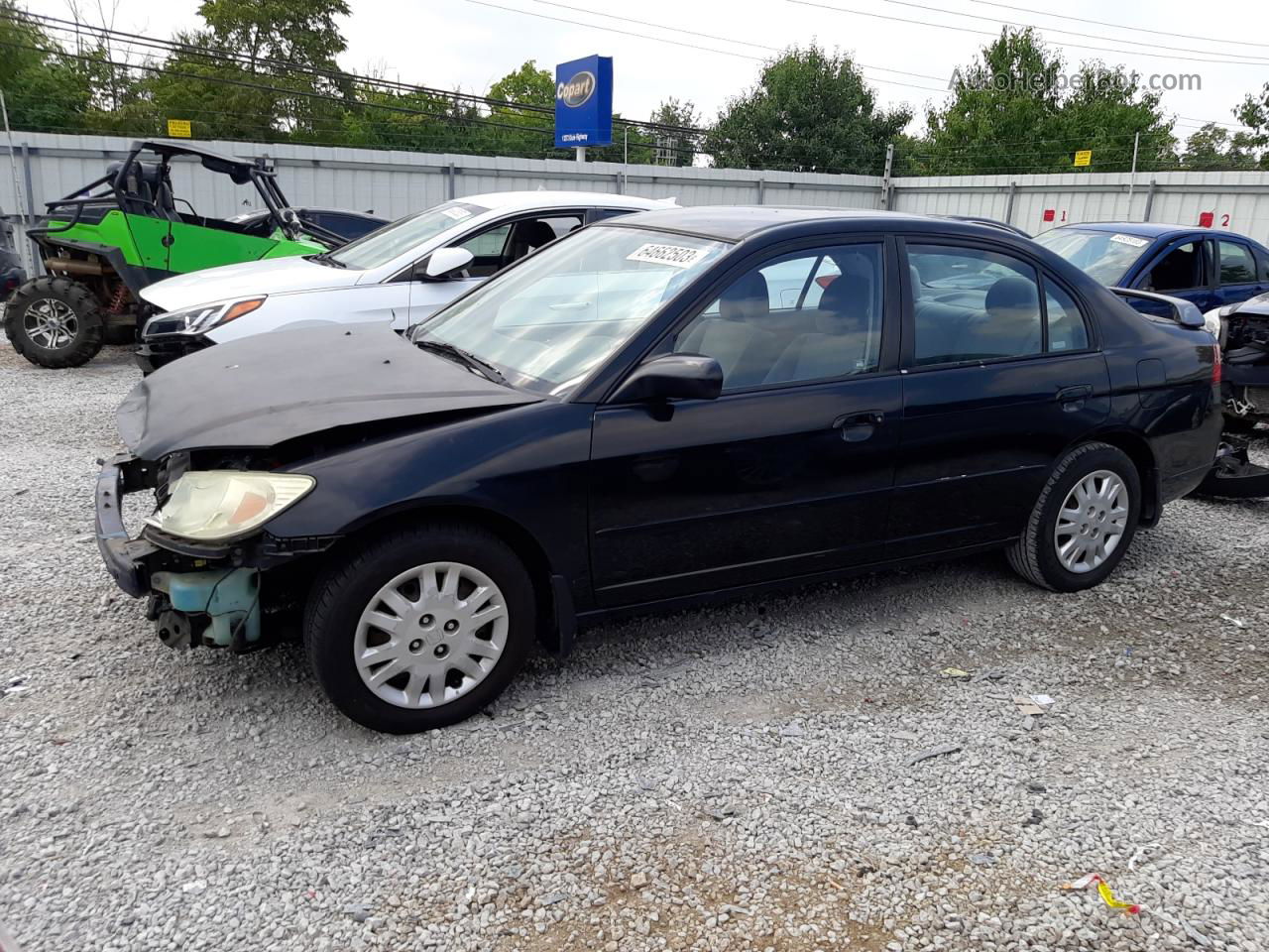 2004 Honda Civic Lx Black vin: 2HGES15514H513240