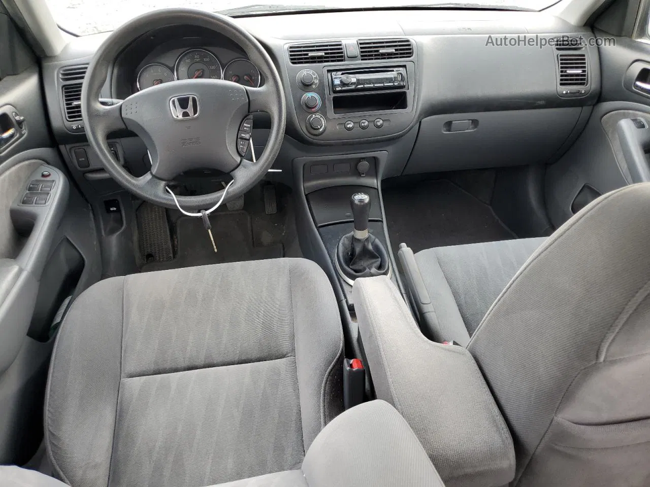 2004 Honda Civic Lx Gray vin: 2HGES15514H544956