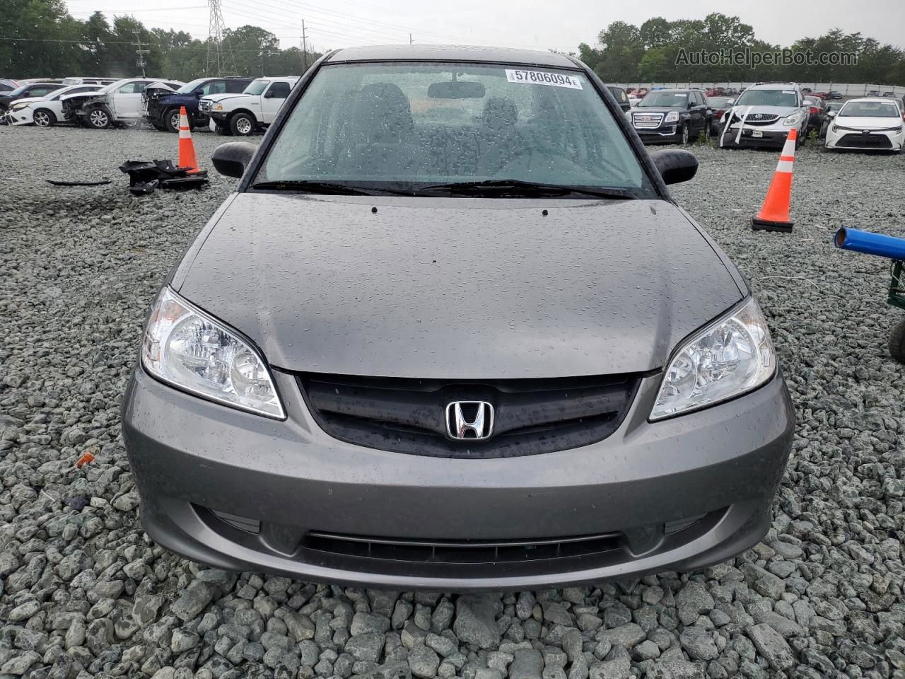 2004 Honda Civic Lx Серый vin: 2HGES15514H544956