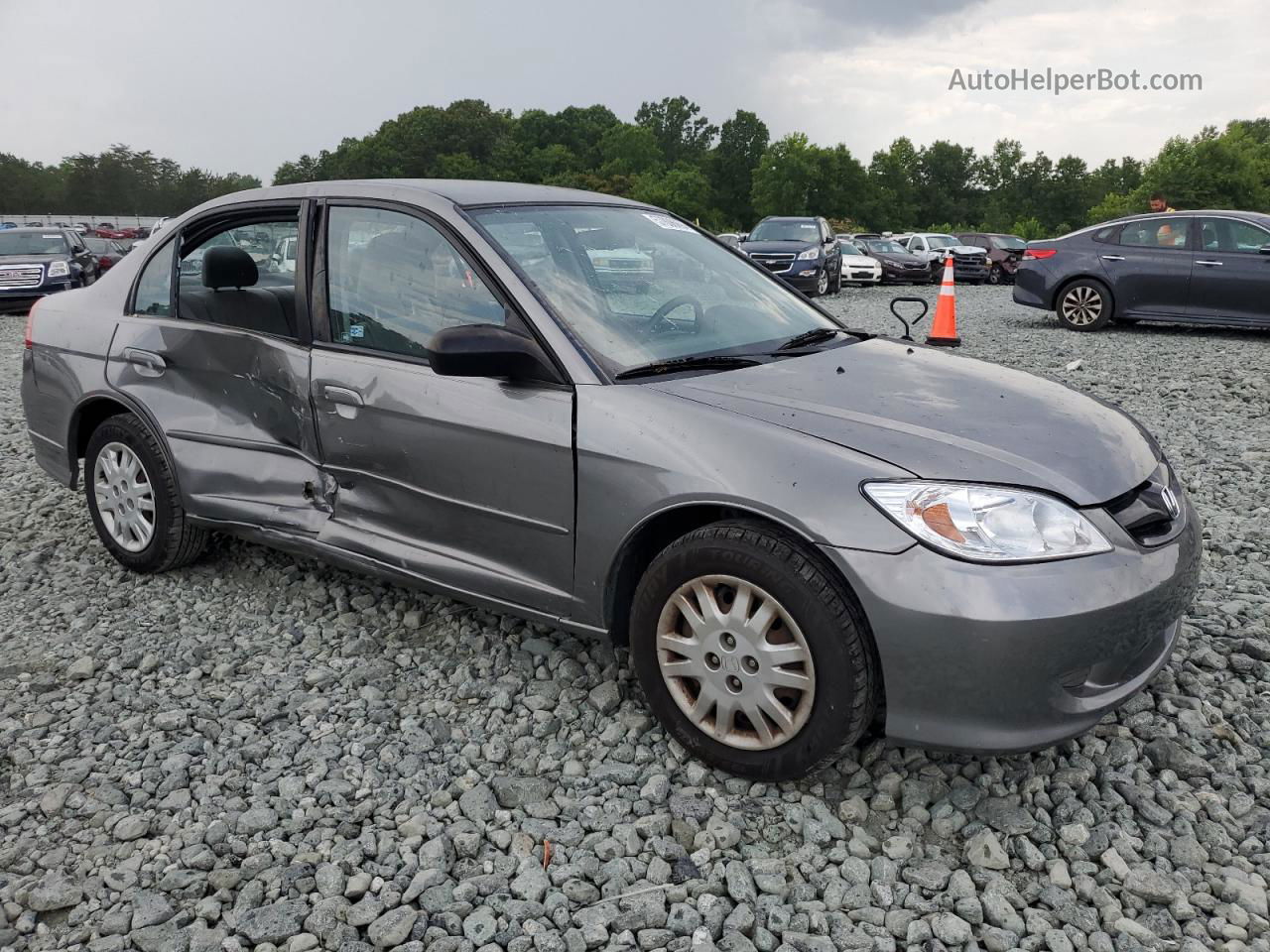 2004 Honda Civic Lx Gray vin: 2HGES15514H544956