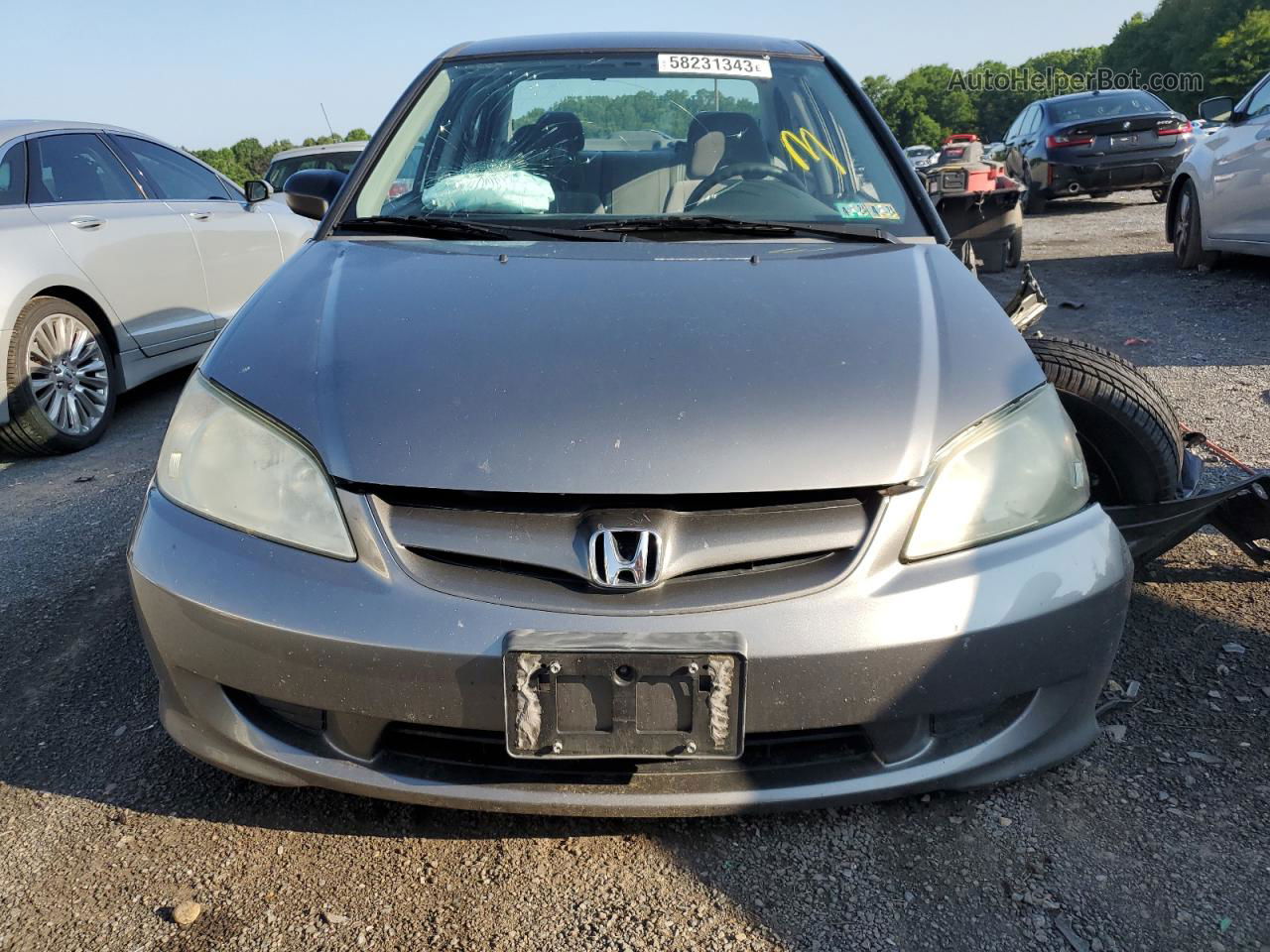 2005 Honda Civic Lx Silver vin: 2HGES15515H634402