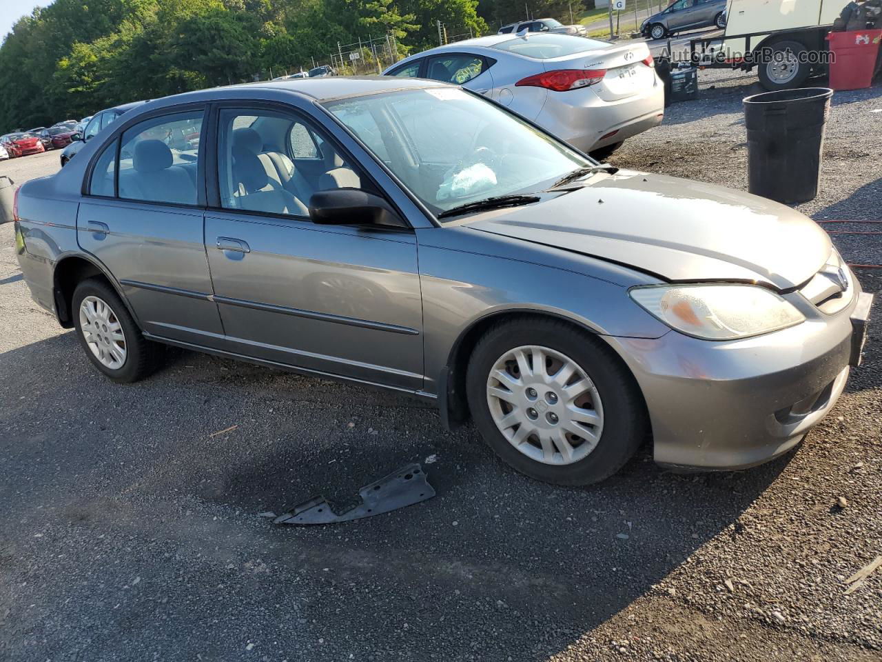 2005 Honda Civic Lx Silver vin: 2HGES15515H634402