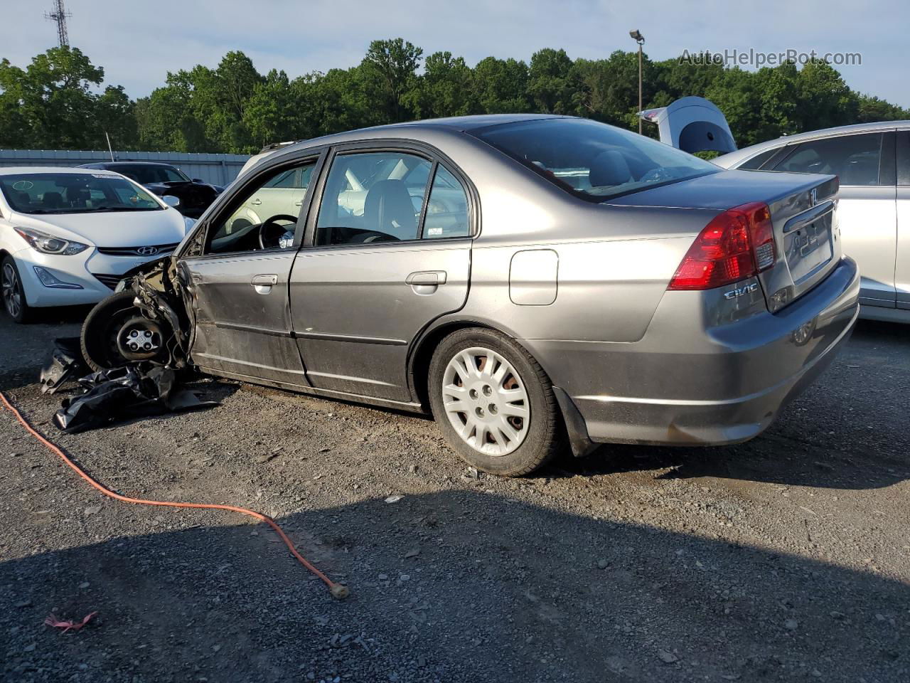 2005 Honda Civic Lx Silver vin: 2HGES15515H634402